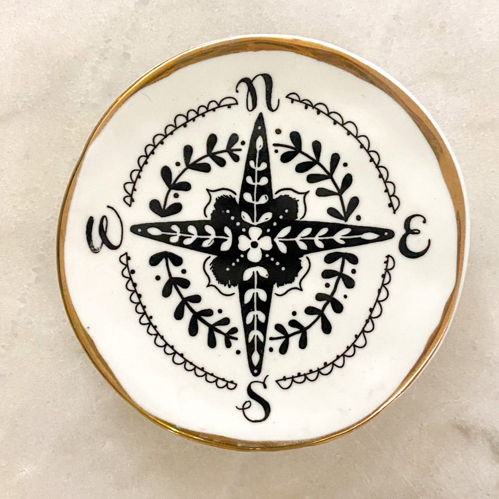 Compass Ring Tray/ Jewelry Dish